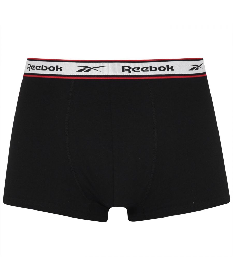 Image for Reebok Mens 3 Pack Trunks Lightweight Boxer Brief Soft Fabric Comfort Underwear