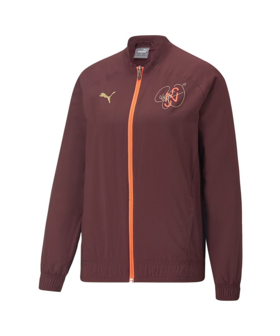 PRODUCT STORY The new Neymar Jr collection supports and celebrates his journey to the top of world football. This stand-out jacket is a handy outer layer that pairs well with any casualwear outfit, complete with Neymar Jr branding details. Best of all, the look is enhanced with dryCELL moisture-wicking technology to keep you feeling fresh. FEATURES & BENEFITS : Recycled Content: Made with at least 20% recycled material as a step toward a better future dryCELL: Performance technology designed to wick moisture from the body and keep you free of sweat during exercise DETAILS : Regular fit Full-zip closure Side pockets for storage Elasticated cuffs and hem Neymar Jr logo and signature print on left chest PUMA Cat Logo on right chest
