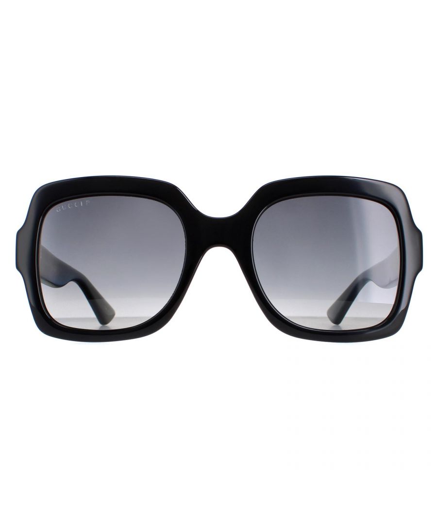 Gucci Square Womens Black Grey Gradient Polarized GG1337S - One Size