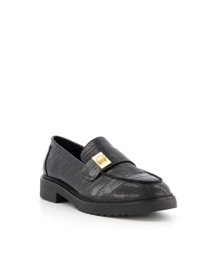 dune black loafers ladies