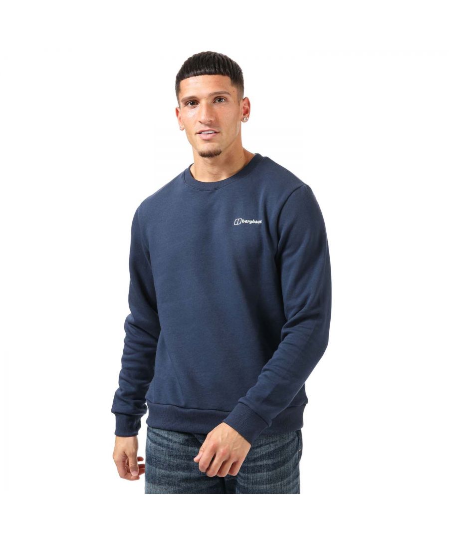 Berghaus fleece sweatshirt met ronde hals en logo voor heren, donkerblauw