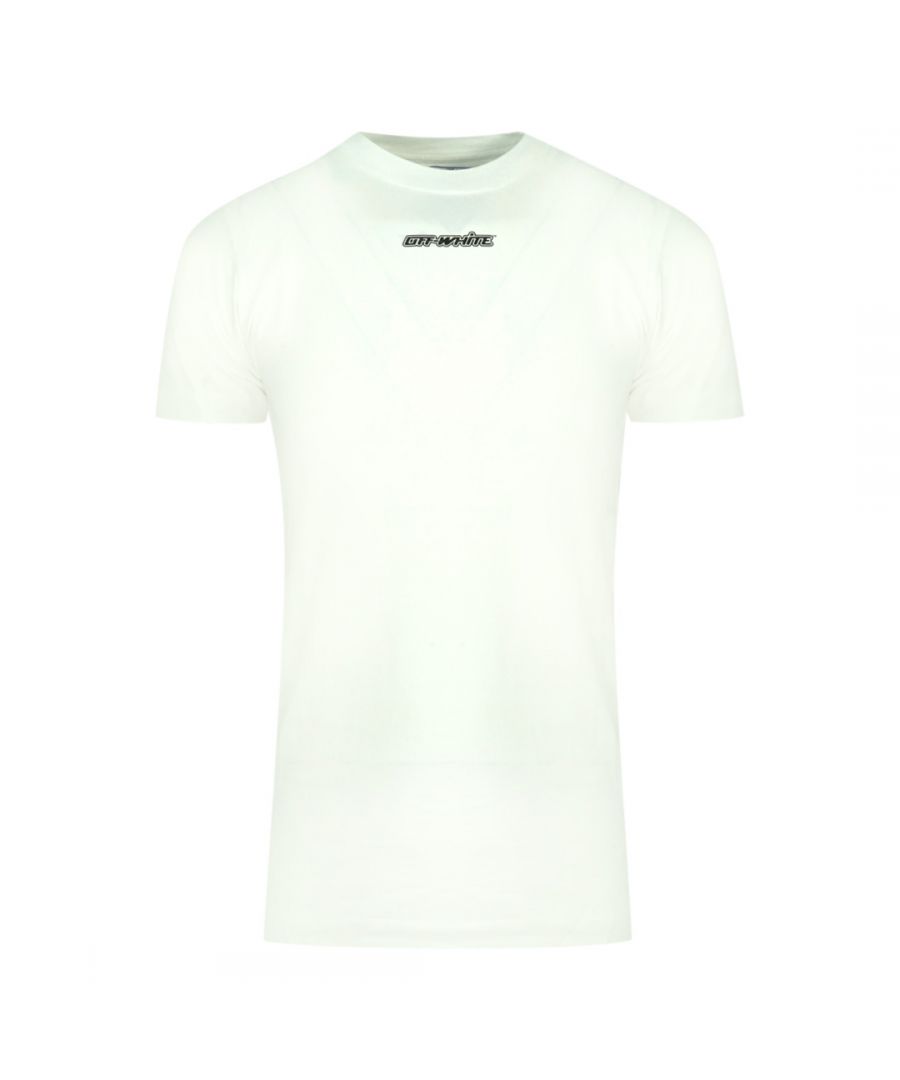 Off-White Pink Marker Logo White T-Shirt. Off-White White T-Shirt. Off-White Logo On Front Chest. Crew Neck. 100% Cotton. Style Code: OMAA027E20JER0050125