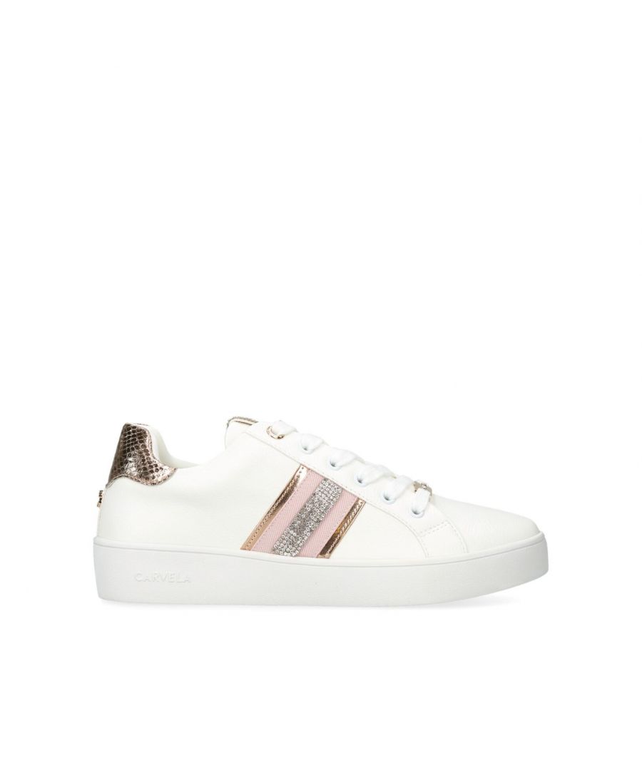 Carvela Womens Rapid Sneakers - White - Size UK 7