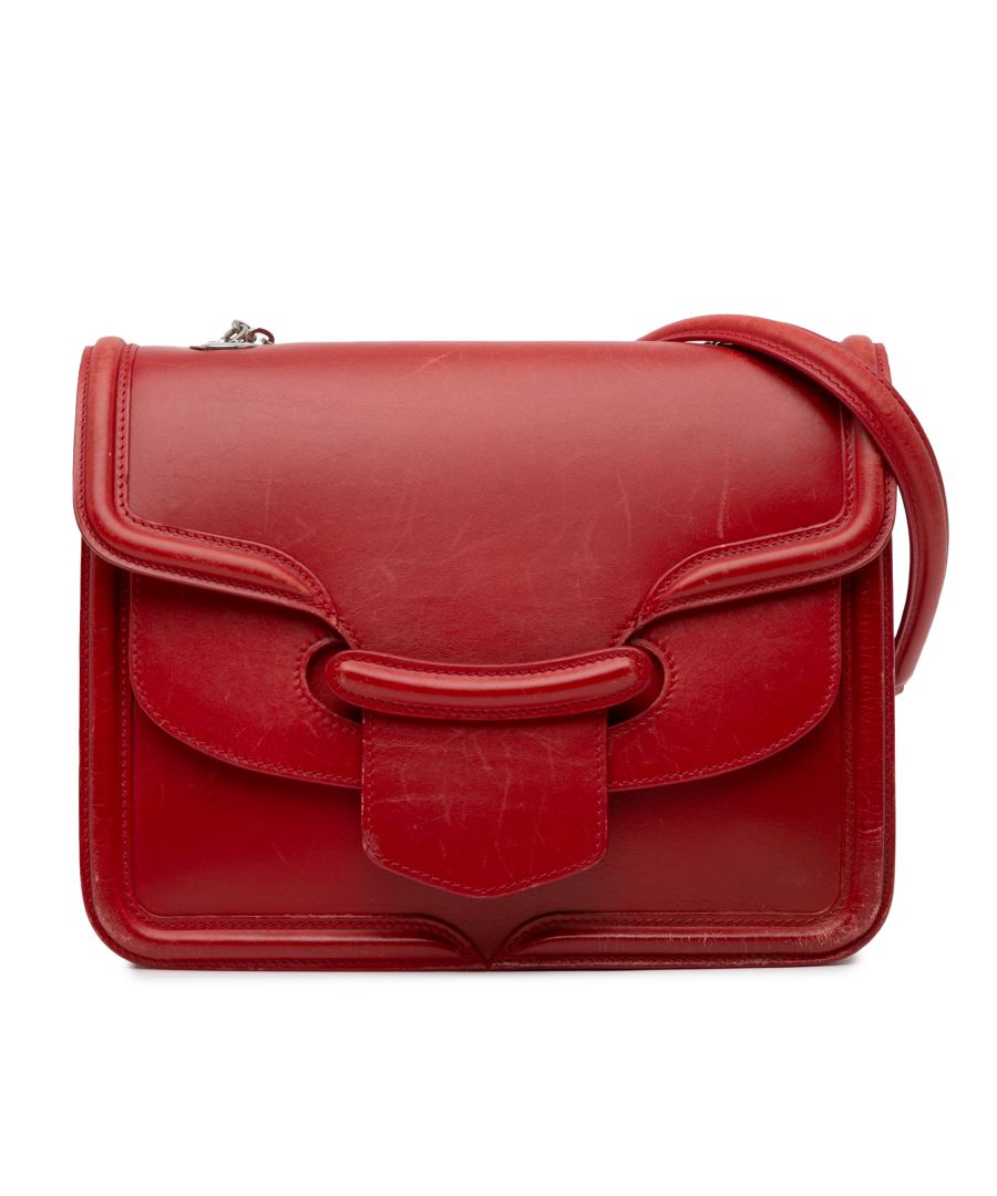 Alexander Mcqueen Pre-Owned Womens Vintage Heroine Shoulder Bag Red Calf Leather - One Size