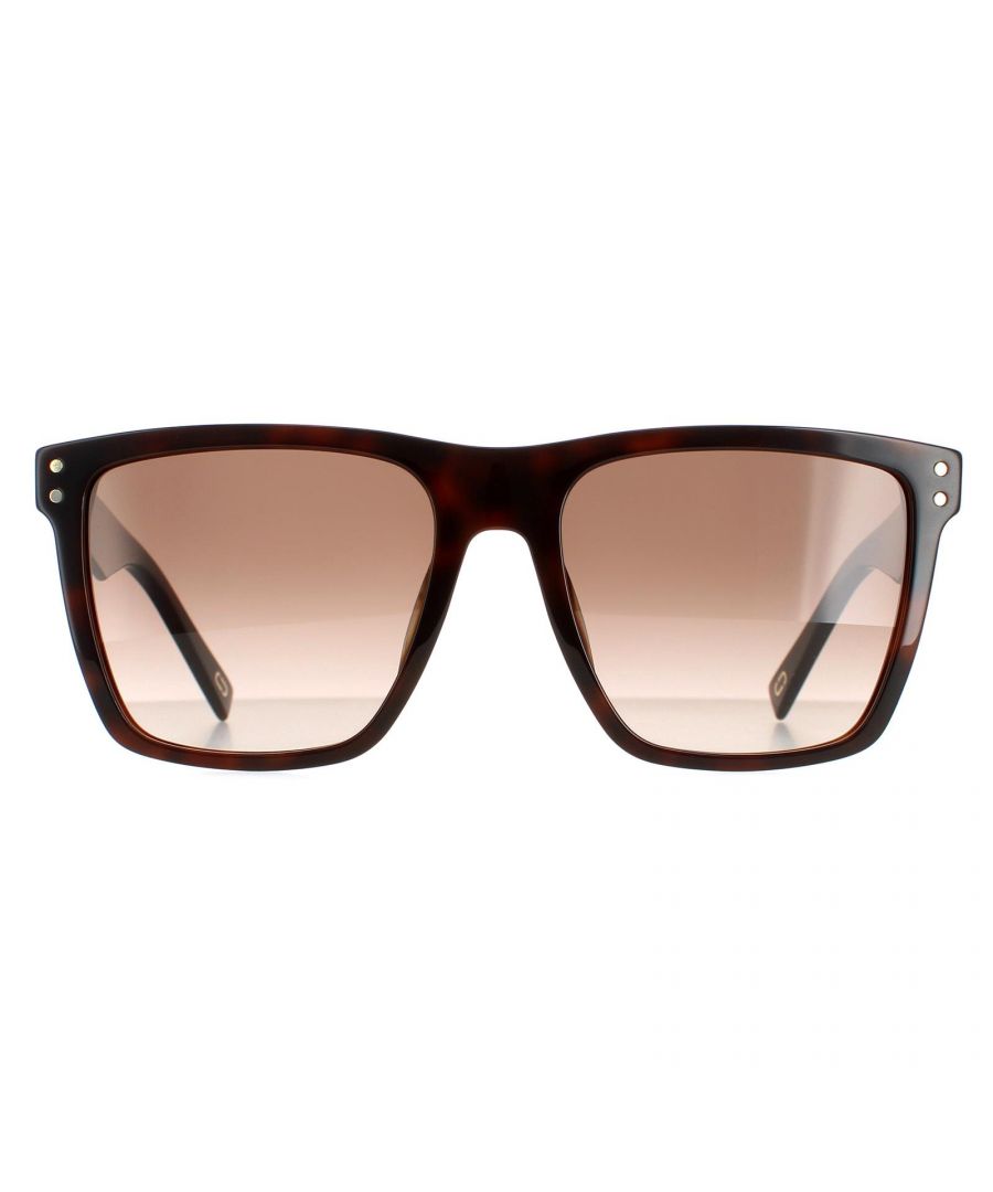 Marc Jacobs Square Mens Havana  Brown Gradient  MARC 119/S  Sunglasses are a classic square style crafted from lightweight acetate. The Marc Jacobs logo is embellished into the slender temples for authenticity while rivet front details complete the look.