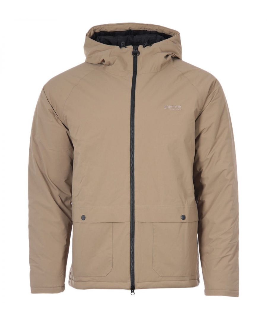 The Millennial Hooded Jacket from Barbour International x Sam Fender is a stylish collaboration inspired by Fender's own style. The perfect exclusive to elevate your outerwear. Crafted from a smooth durable shell with warm insulation. Featuring an adjustable drawcord hood, two-way zip closure, twin front buttoned patch pockets and a drawcord hem. Finished with signature Barbour International branding. Regular Fit, Durable Polyester Shell , Warm Polyester insulation, Adjustable Drawcord Hood, Two-Way Zip Closure, Twin Front Buttoned Pockets, Adjustable Drawcord Hem, Barbour International  Branding. Fit & Style: Regular Fit, Fits True to Size. Composition & Care: Shell: 100% Polyester, Fill: 100% Polyester, Machine Wash.