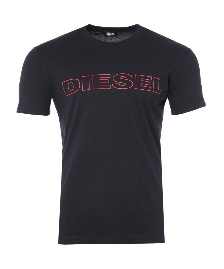 Crafted from pure cotton, this classic crew neck t-shirt from Diesel is the ideal piece to refresh your t-shirt collection. Featuring a ribbed crew neck with a outline Diesel logo print to the front. Regular Fit, Pure Cotton Jersey, Classic Crew Neck, Short Sleeves, Diesel Branding. Style & Fit: Regular Fit, Fits True to Size. Composition & Care: 100% Cotton, Machine Wash.