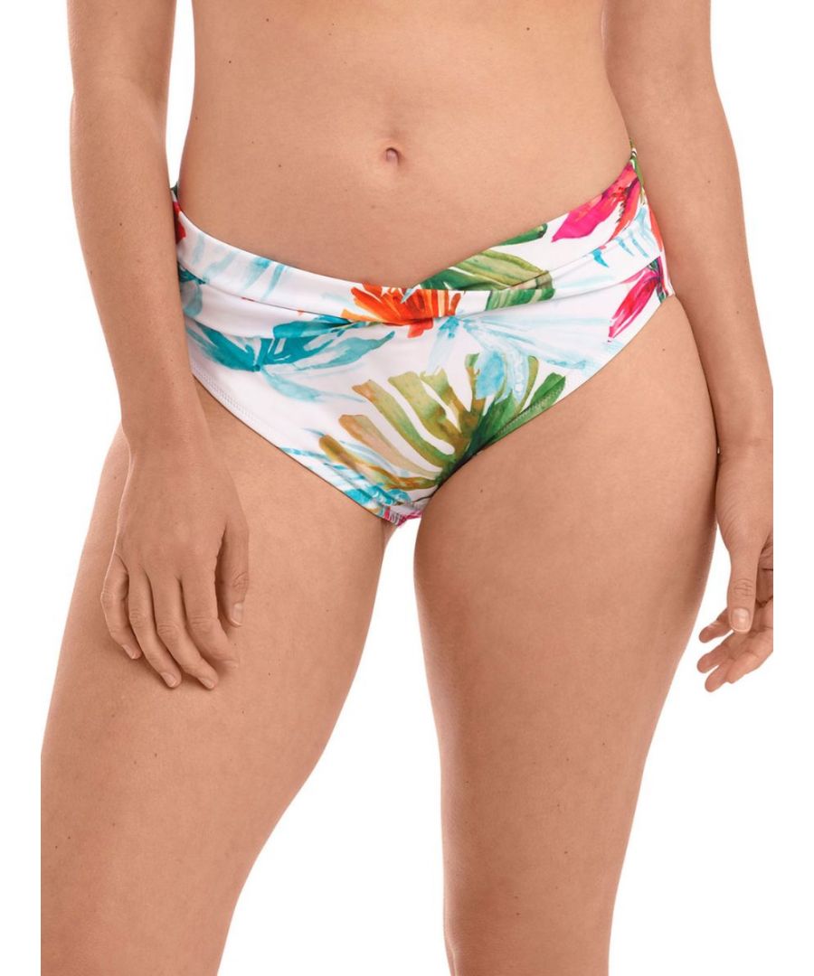 Fantasie Kiawah Island Bikini Briefs. Offers moderate rear coverage and a fully lined gusset. The product is recommended for gentle wash only.