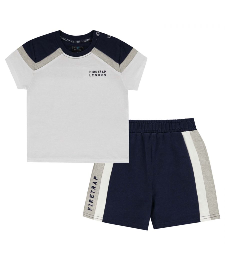 Image for Firetrap Boys Camo Short Sleeve T-Shirt and Shorts Set