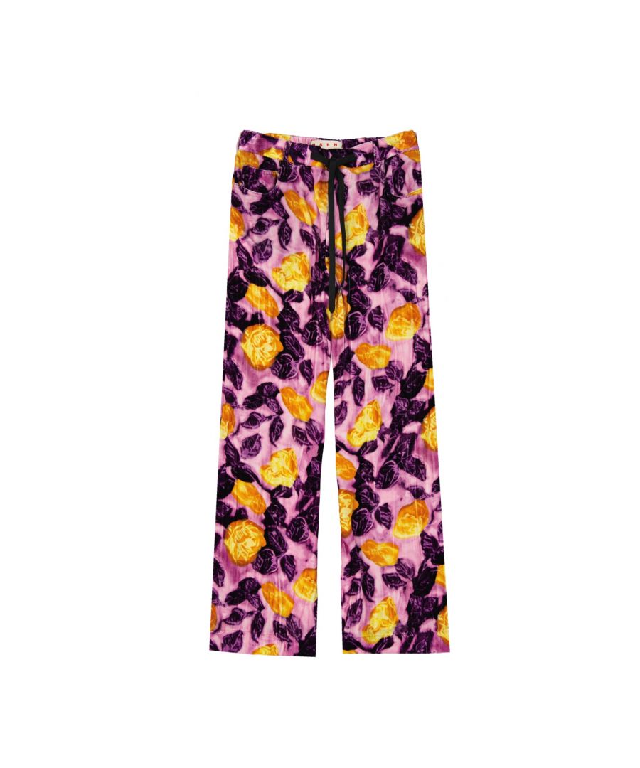 - Composition: 82% viscose 18% Silk - Five pocket design - Belt loops - Button fastening - Zip Fastening - Colorful all over pattern - Machine wash (delicate) - Made in Italy - MPN PAMA0305A0 UTV884_MBC49 - Gender: WOMEN - Code: PNT MH 2 FW 00 O41 W3 T