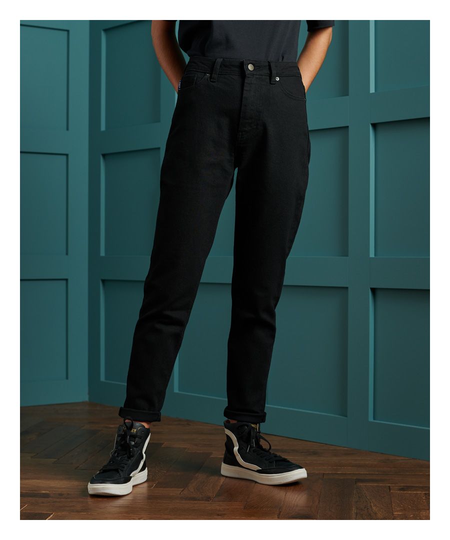 Everyone has a favourite pair of jeans in their wardrobe; make the High Slim taper jeans the next pair in yours. Style with a tee and trainers for a casual look or style with boots and leather jacket for an evening ready look this season.High waistTapered legButton and zip fly fasteningBelt loopsClassic five pocket designSignature logo patchTapered Fit. With room on the thigh, gradually tapering down to a slim ankle opening, tapered denim gives a contemporary and more tailored look.