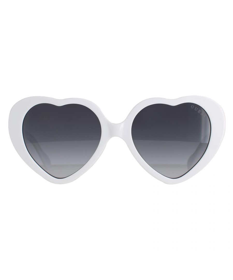 Guess Oval Womens White Gradient Smoke Grey GU8600  GU8600 are a elegant heart shaped style crafted from lightweight acetate. The Guess emblem features on the temples for brand recognition.