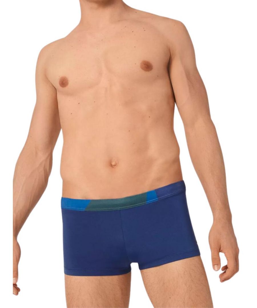 Sloggi Mens Shore Nauru Hipster Deep Water - Blue Polyamide - Size Medium