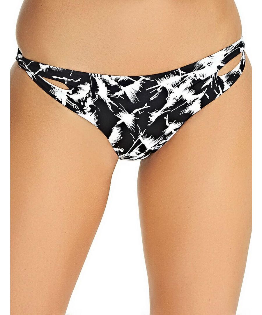 Freya Womens 4026 Palm Haze Rio Bikini Brief - Black - Size 14 UK