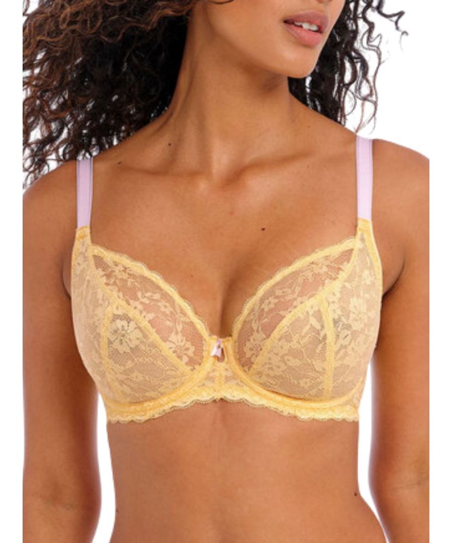 Freya Womens Offbeat Plunge Bra - Yellow Polyamide - Size 32E