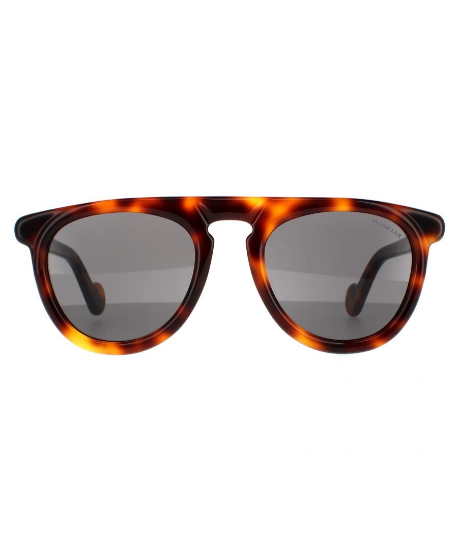 Image for Moncler Aviator Men's Dark Havana Grey Sunglasses