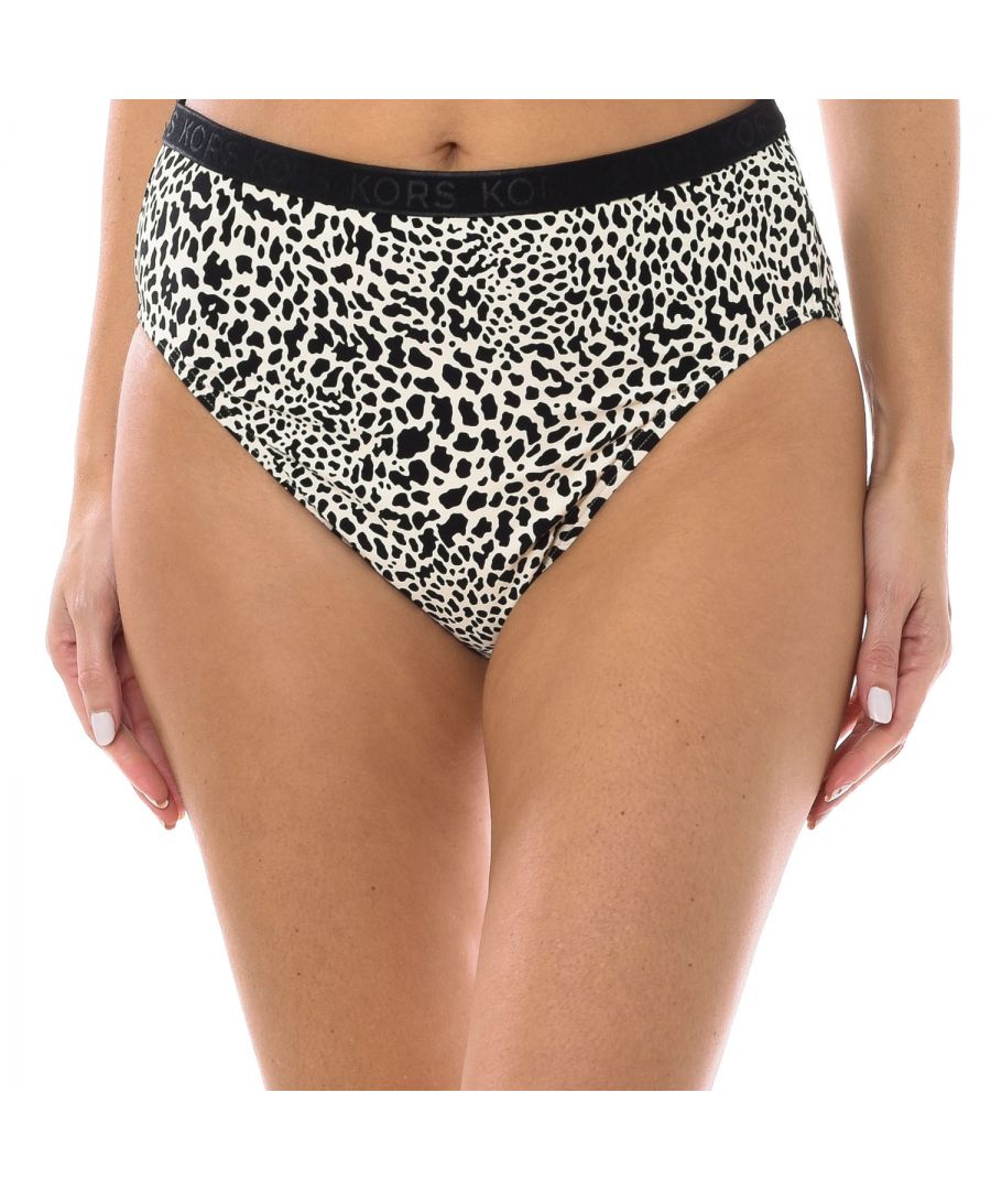 Michael Kors Womenss high waist bikini panties MM3K605 - White - Size Large