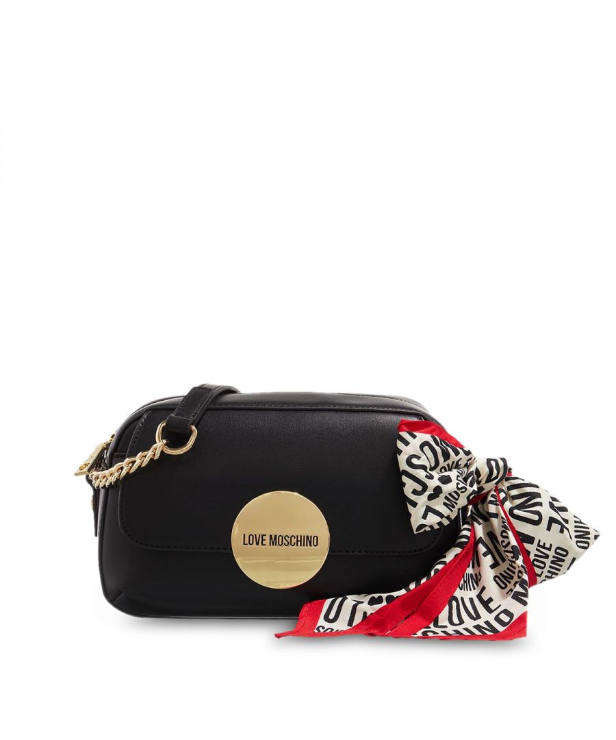 Brand: Love Moschino Collection: Fall/winter  Gender: Woman  Type: across-body  Material: Polyurethane  Main Fastening: Zip  Shoulder Strap: adjustable Shoulder Strap  Inside: Lined, 1 Compartment  Internal Pockets: 1  Width cm: 23  Height cm: 14  Depth cm: 8  Details: Dustbag Included, Visible Logo