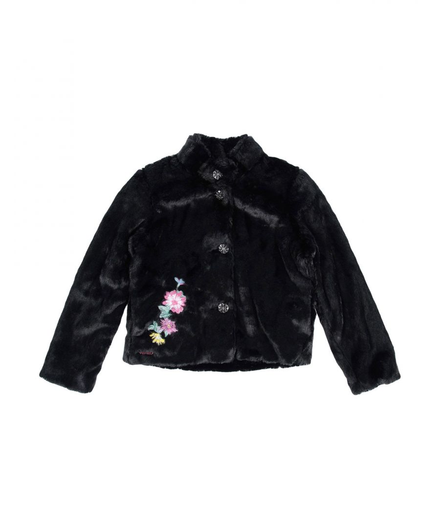 Kenzo Girls Girl Teddy coat - Black - Size 3-4Y