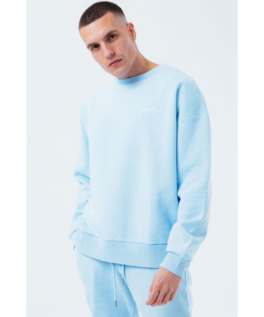 The HYPE. Blue Vintage Men's Oversized Crew Neck is a new go-to everyday essential. Designed in a oversized, on-trend sweatshirt silhouette, with a elasticated hem and ribbed cuffs for a snug feel. Compliment by a block blue colour palette. Finished with the signature just hype logo embroidered on the side in a stylish, contrasting white. Machine wash at 30 degrees.