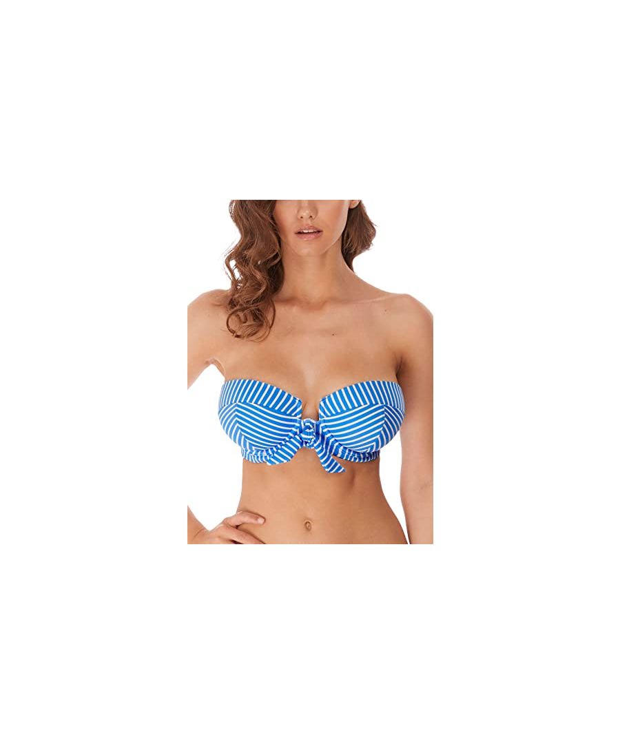 Freya Womens Beach Hut Bandeau Bikini Top Blue Moon Polyamide - Size 32DD