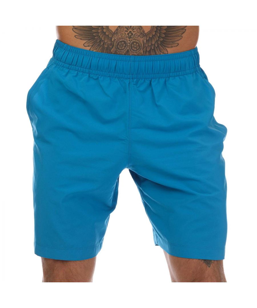 Mens Under Armour Woven Graphic Shorts in blue.- Encased elastic waistband with internal drawcord.- Open hand pockets.- Lightweight woven fabric delivers superior comfort & durability.- Large graphics to side.- 100% Polyester.- Ref: 1370388899