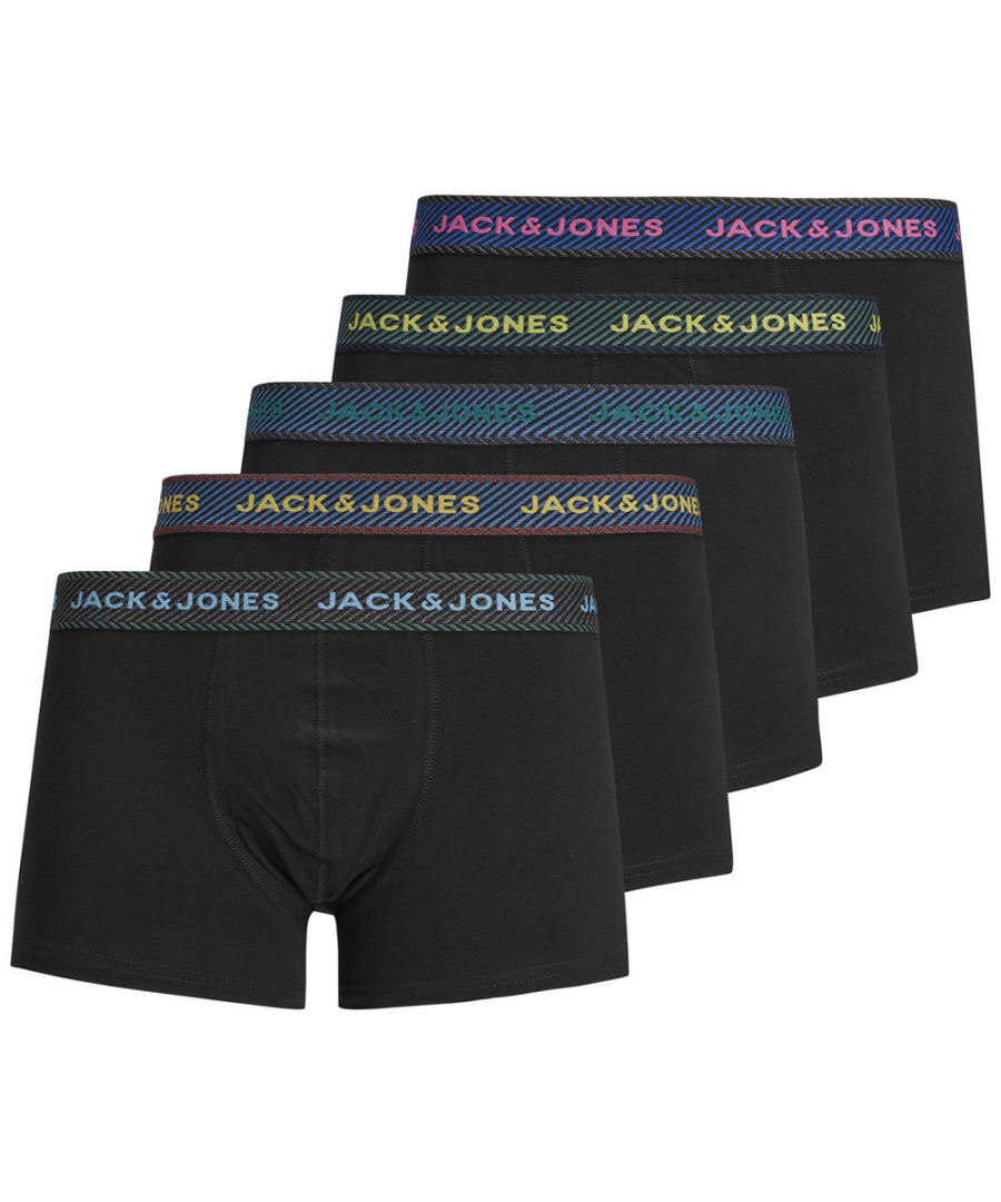 Image for Jack & Jones Mens Jacconer Wb 5 Pack Trunks Boxer Shorts
