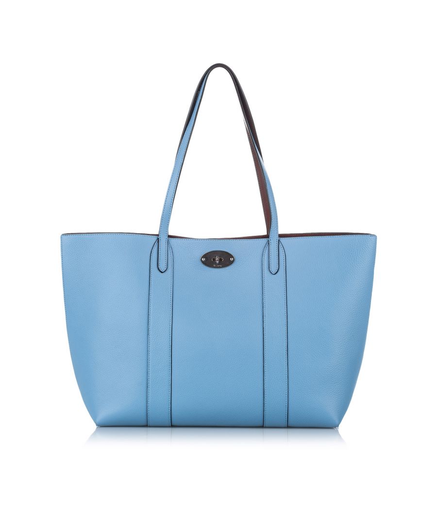 Image for Vintage Mulberry Bayswater Leather Tote Bag Blue