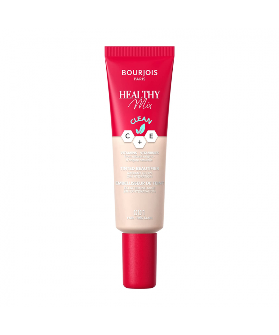 Bourjois Healthy Mix Beautifier, the light to medium coverage tinted face cream bb cream designed to give you a fresh, natural look and make your skin feel great. Its formula gives you an instant healthy glow and improves the luminosity and appearance of the skin in just 2 weeks. In addition, it provides you with 24 hours of hydration thanks to its natural source of vitamins C and E along with coconut oil and its paraben-free ingredients.