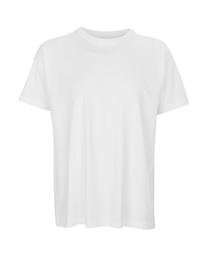 SOLS Womens/Ladies Boxy Organic Oversized T-Shirt (White) - Size Large