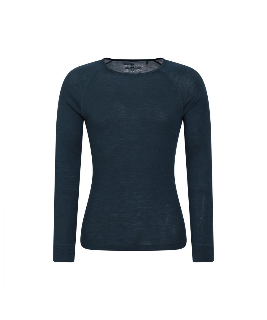 Mountain Warehouse Mens Merino Wool Thermal Top (Dark Grey) - Size 4XL - Secret Sales
