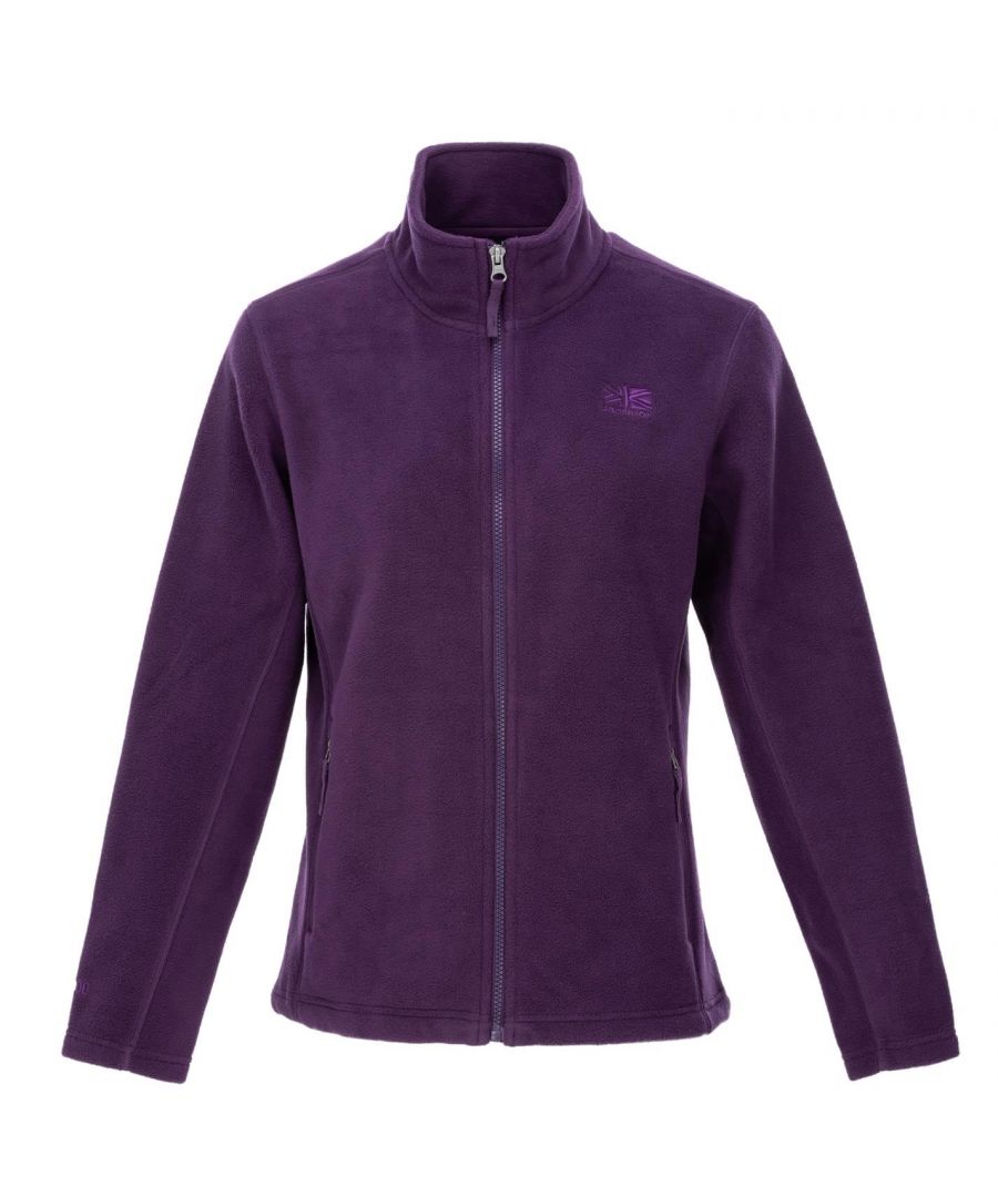 Karrimor Fleece Jacket Ladies -  The Karrimor Fleece Jacket is made using soft fleece fabric providing you with a warm comfortable fit. Benefiting from a full length zip fastening, high neck and drawstring waist, the jacket is perfect for the cold winter days. This jacket is finished off with three zipped pockets for the safe storage of your personal items and the karrimor branding to the left chest for added style.