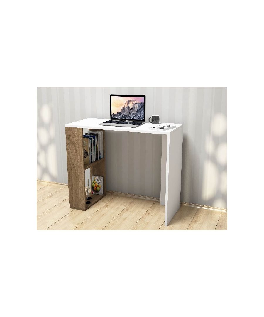 Image for HOMEMANIA Nano Desk, in White, Walnut