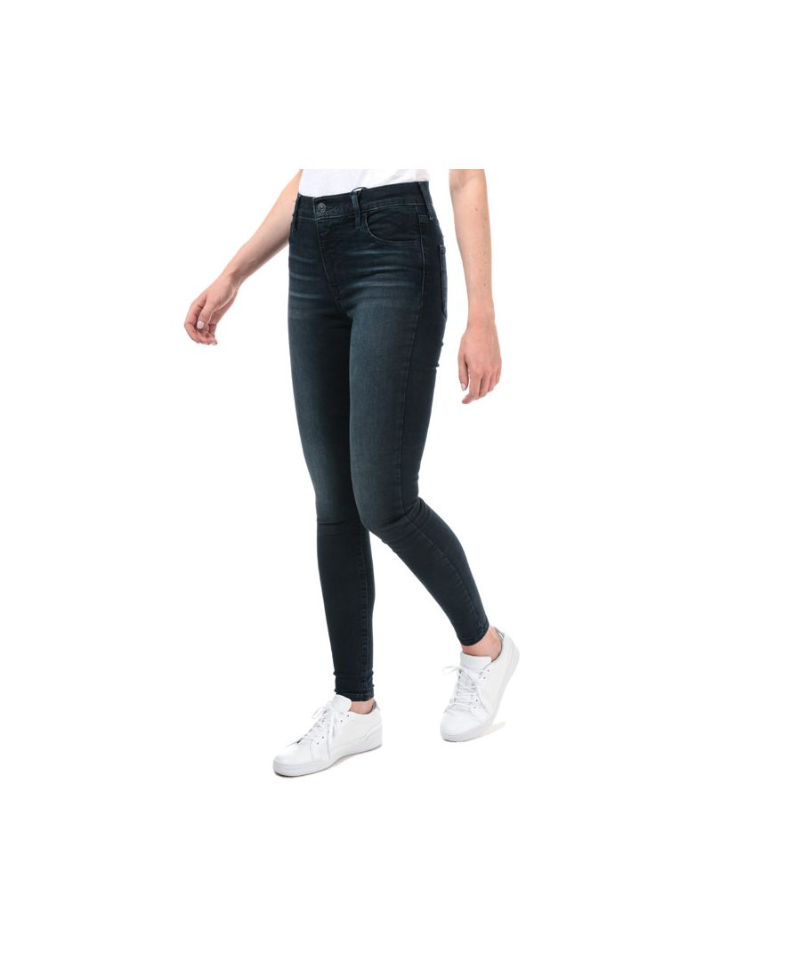 Levis Womens 720 High Rise Super Skinny Jeans in dark blue.- Levis branded waist patch.- High rise.- Slim through hip and thigh- Iconic Levis tab to the rear pocket.- Zip and button fastening.- Three front pockets.- Two rear pockets.- Main: 85% cotton  9% polyester  6% elastane. Machine washable.- 527970094