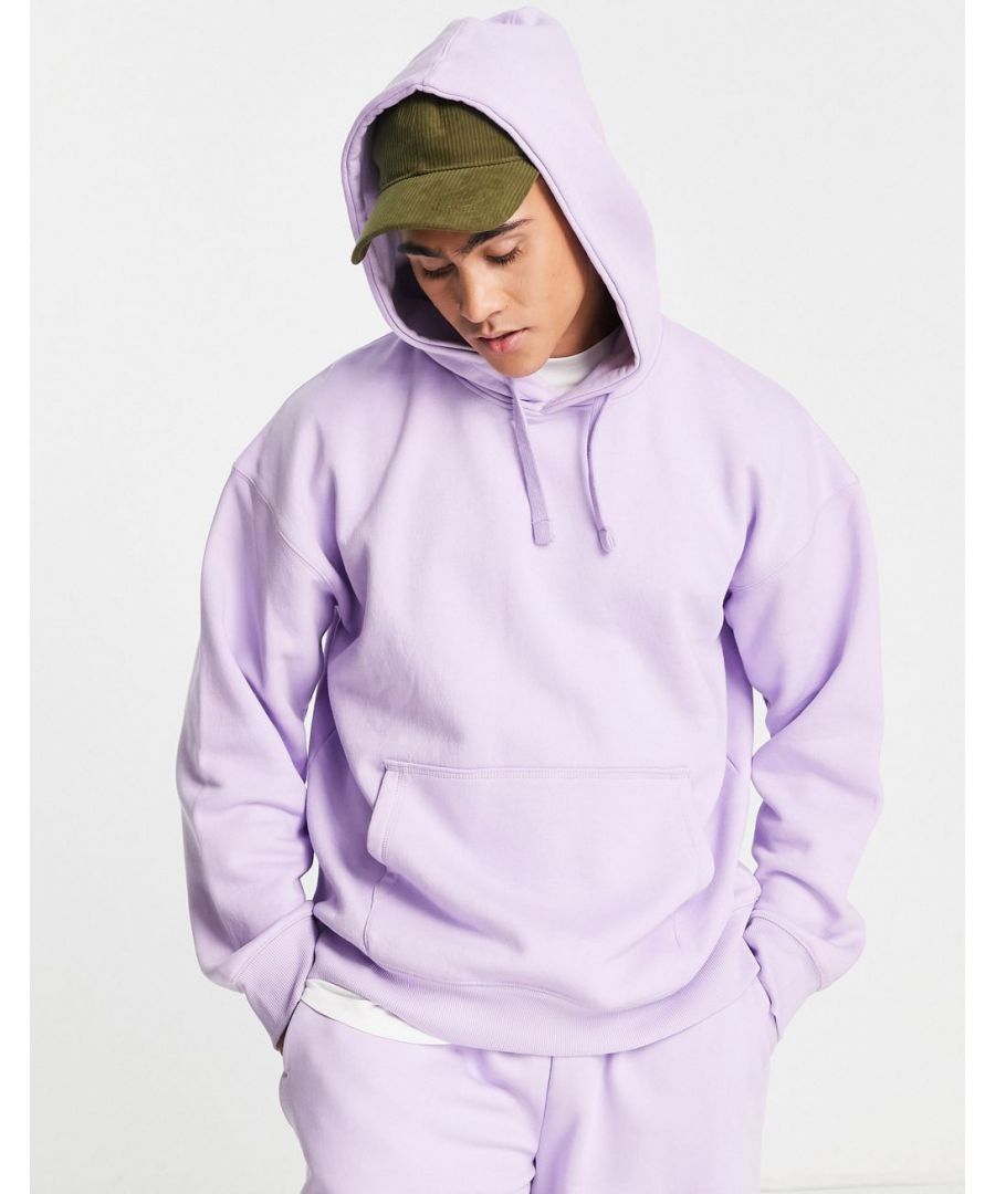 Hoodie by Topman Part of a co-ord set Shorts sold separately Drawstring hood Drop shoulders Pouch pocket Oversized fit Sold by Asos
