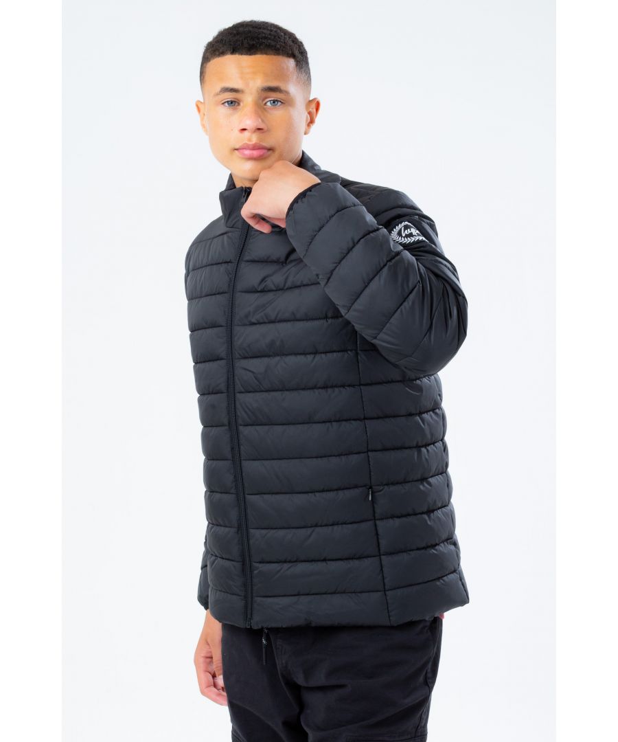 Meet the HYPE. Kids Puffer Jacket, here to keep you warm in the colder months. Designed in our unisex quilted parka jacket shape, with a lightweight focus. Machine washable.