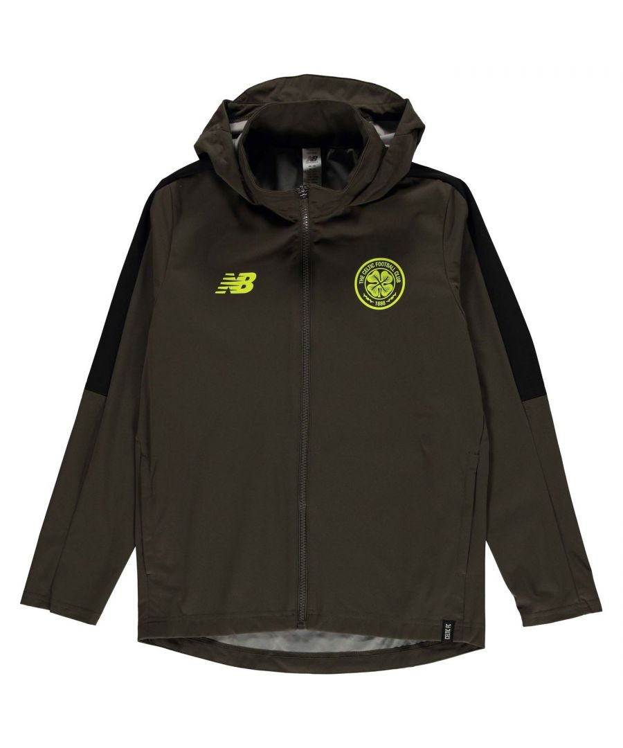 New Balance Boys CFC Training Jacket Outerwear Childrens Rain Celtic Football - Dark Green - Size 13Y