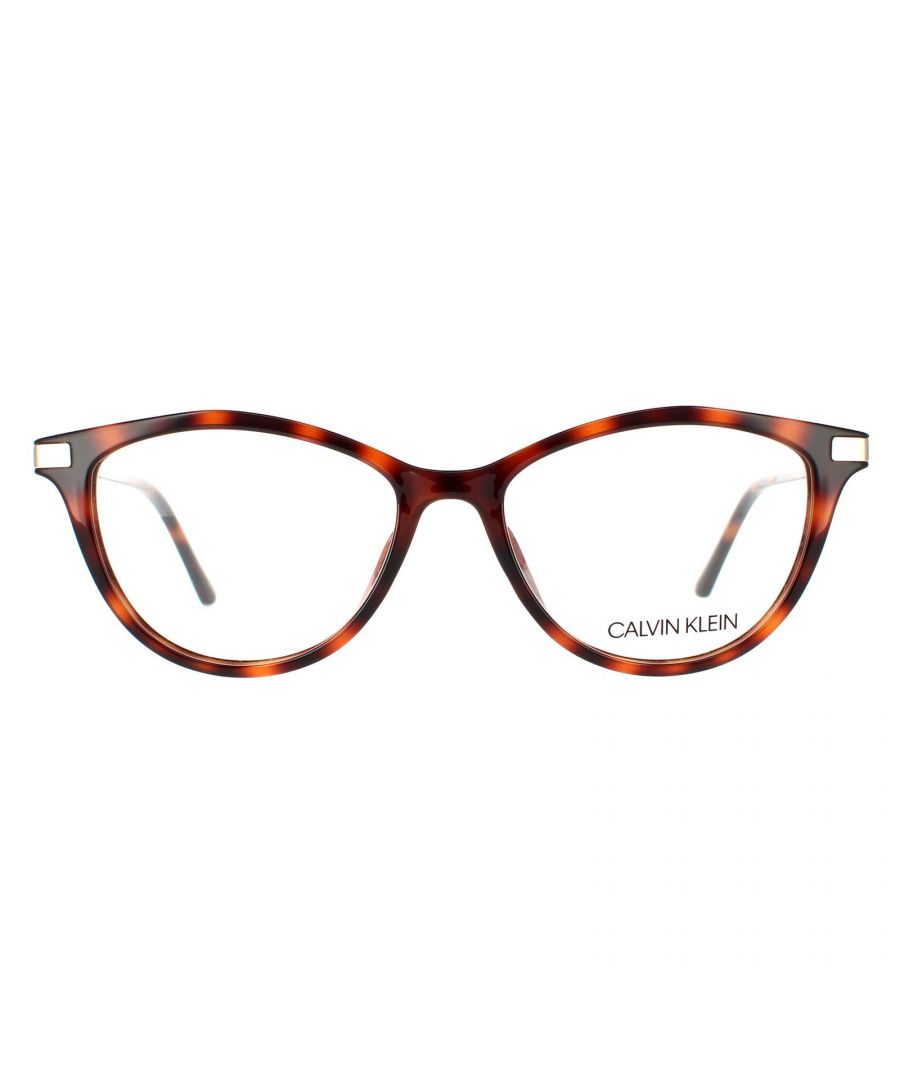Calvin Klein Cats Eye Womens Soft Tortoise Glasses Frames