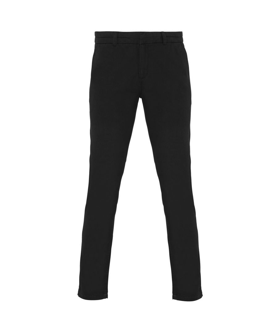 Asquith & Fox Womens/Ladies Casual Chino Trousers (Black) - Size X-Small