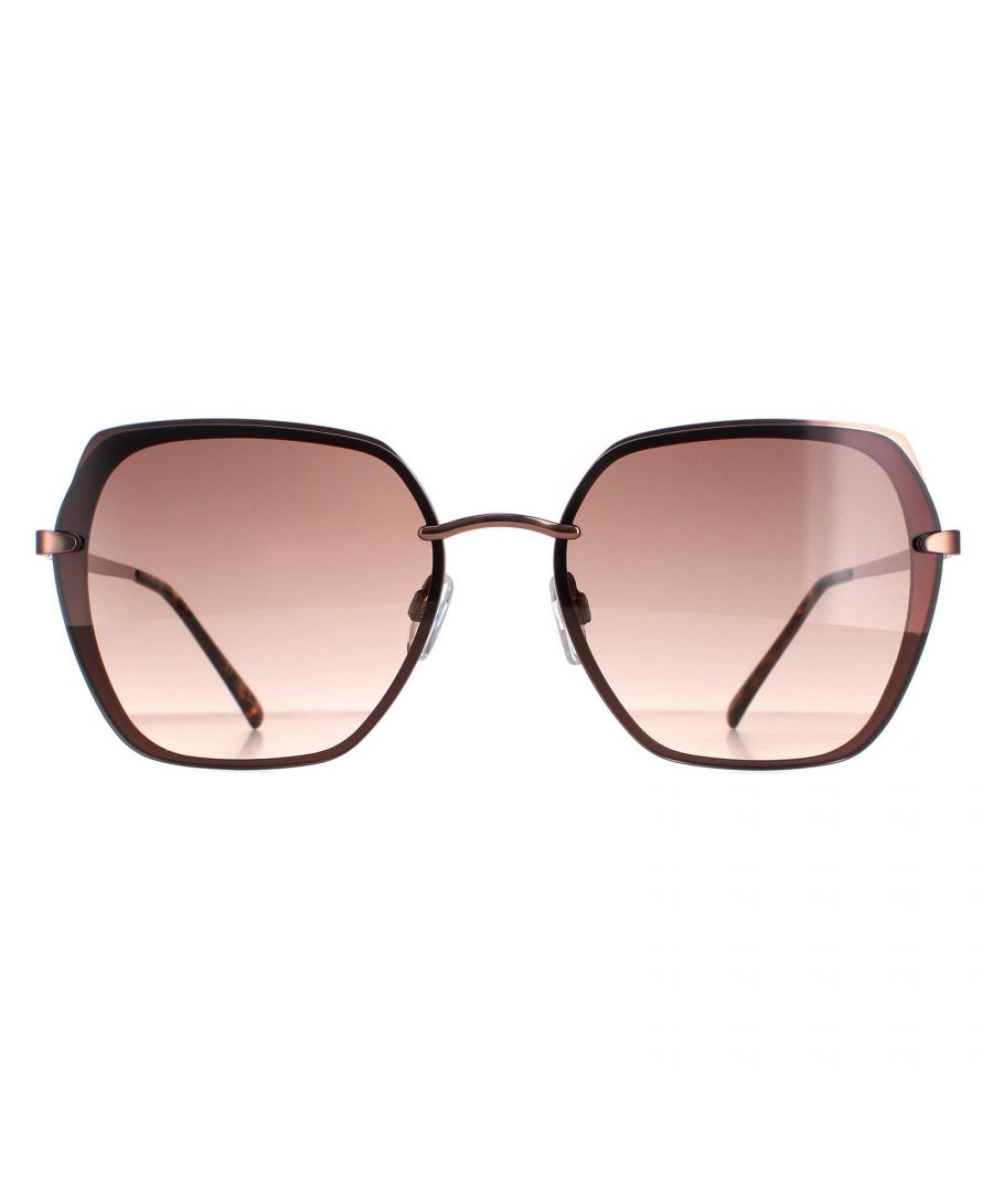 Ted Baker Sunglasses TB1657 Noa 404 Shiny Rose Gold Brown Gradient are a fashionable butterfly style crafted from lightweight metal. The temples feature the Ted Baker branding for authenticity. These sunglasses are perfect for any occasion, whether it be a day out or a formal event. With its timeless style and superior construction, the TB1657 Noa sunglasses are sure to be a favourite for years to come.