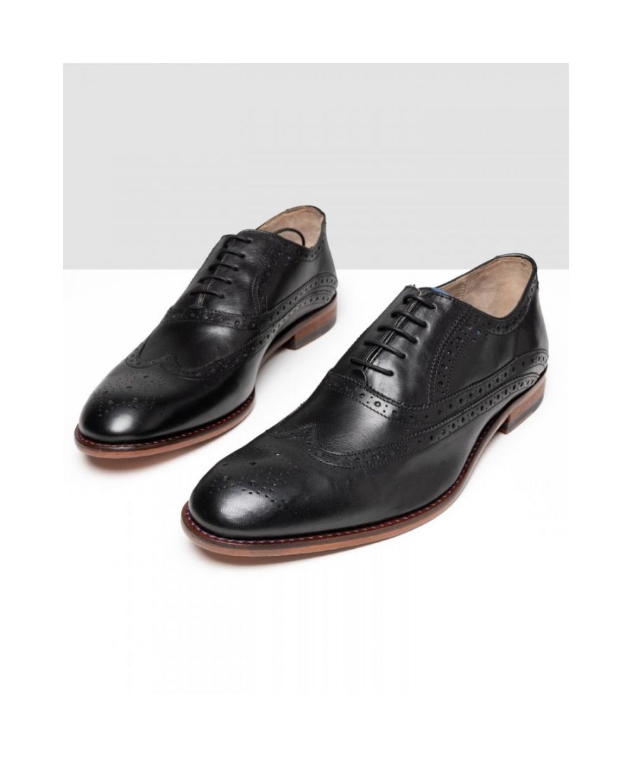 An Oxford brogue is a smart, formal choice for all number of occasions; whether day to the day in the office, at a wedding or even just at the weekend when you want your style to make a strong, confident impression. Fellbeck is a classic men's brogue with just the subtlest of contrasting, coloured details on the laces and on the trim of the tongue to ensure that, wherever you decide to wear this sartorial style, you and your look make a lasting impression.\nBlake stitched constructionAntiqued leather upperLeather liningLeather soleMade in India\nFELBPA