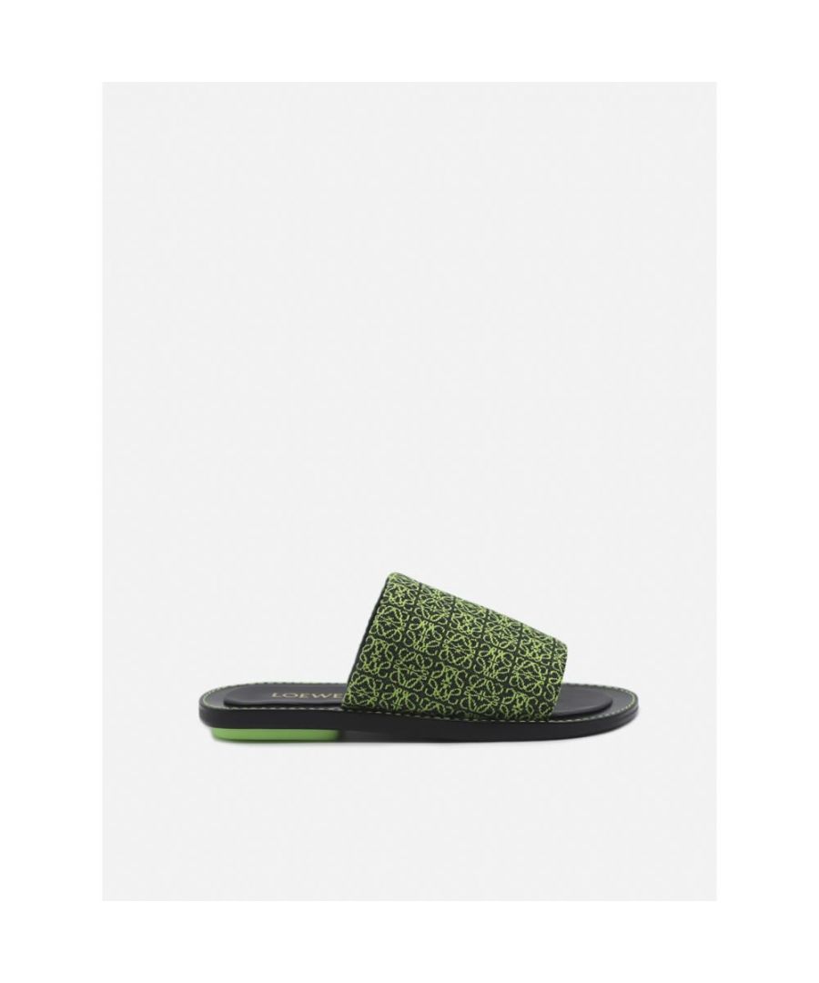 Black/neon green Sandal