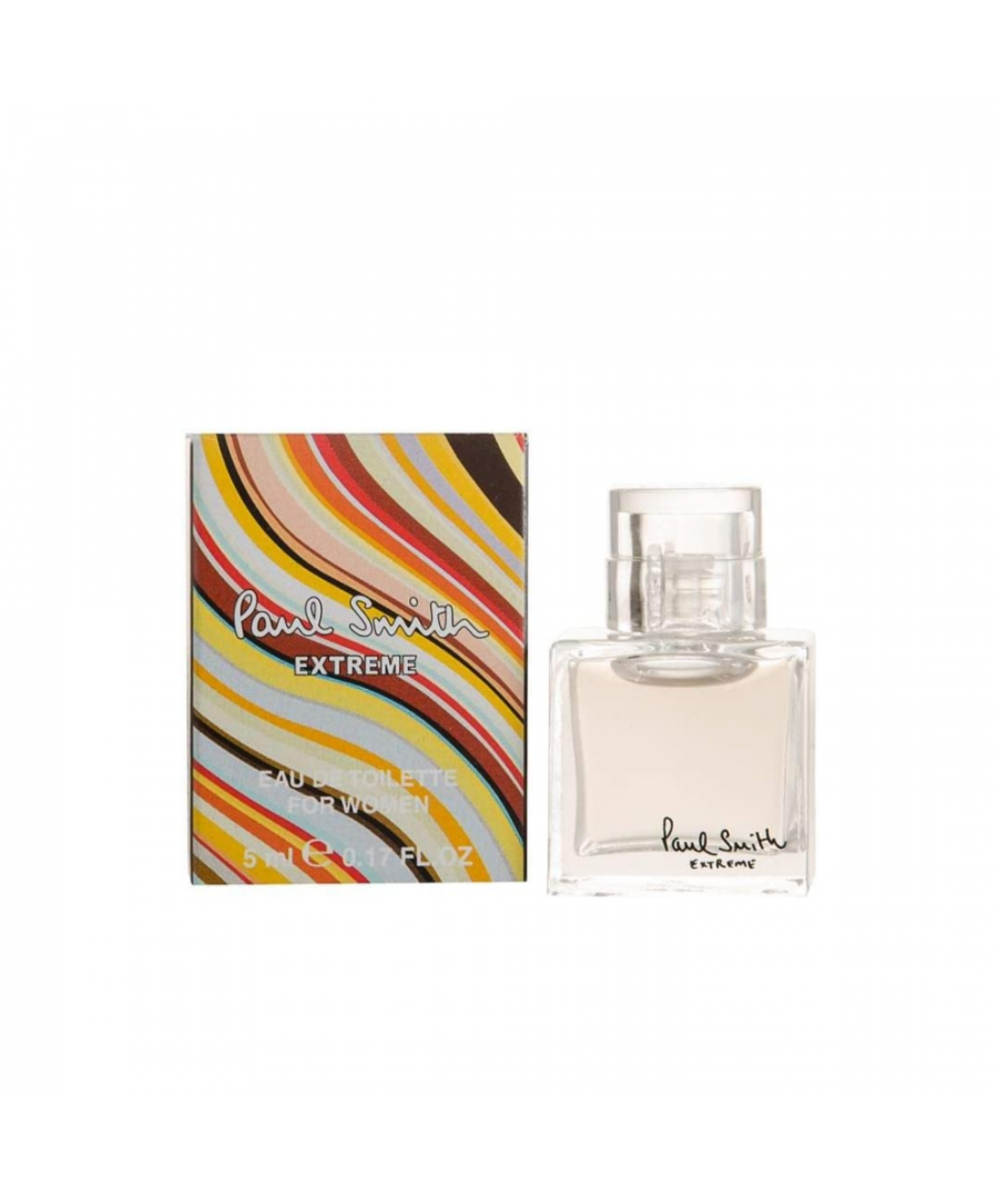 Paul Smith Extreme Women EDT 5ml is an appealing and lively perfume with notes of Italian mandarin and blackcurrant mixed with freesia. The base note of amber and musk mix with sandalwood and cedar for feminine undertones. This product has not been tested on animals. Please note: UK Shipping only.