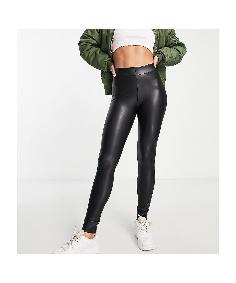 Tall leggings by PIECES Treat your lower half High rise Elasticated waist Bodycon fit Sold by Asos
