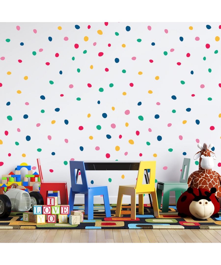 Image for Dalmatian Polka Dots Colourful, wall decal kids room 134 cm x 157 cm 65 pcs