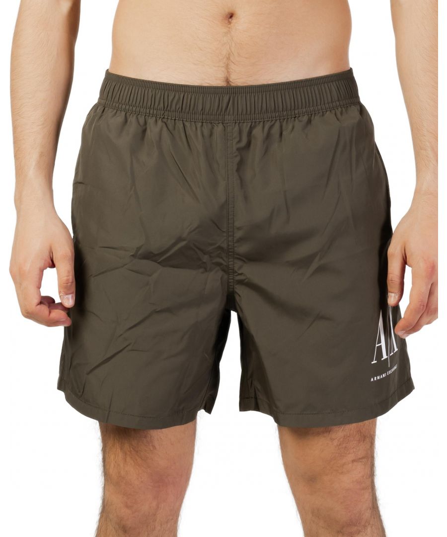 Brand: Armani Exchange Gender: Men Type: Swimwear Season: Spring/Summer  PRODUCT DETAIL • Color: green • Pattern: plain  COMPOSITION AND MATERIAL • Composition: -100% polyester  •  Washing: machine wash at 30°