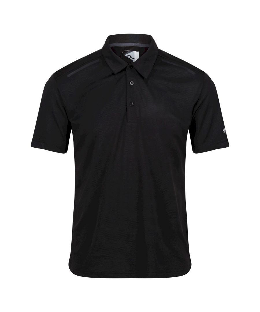 Image for Regatta Mens Breckenlite Highton Pro Polo Shirt (Black)