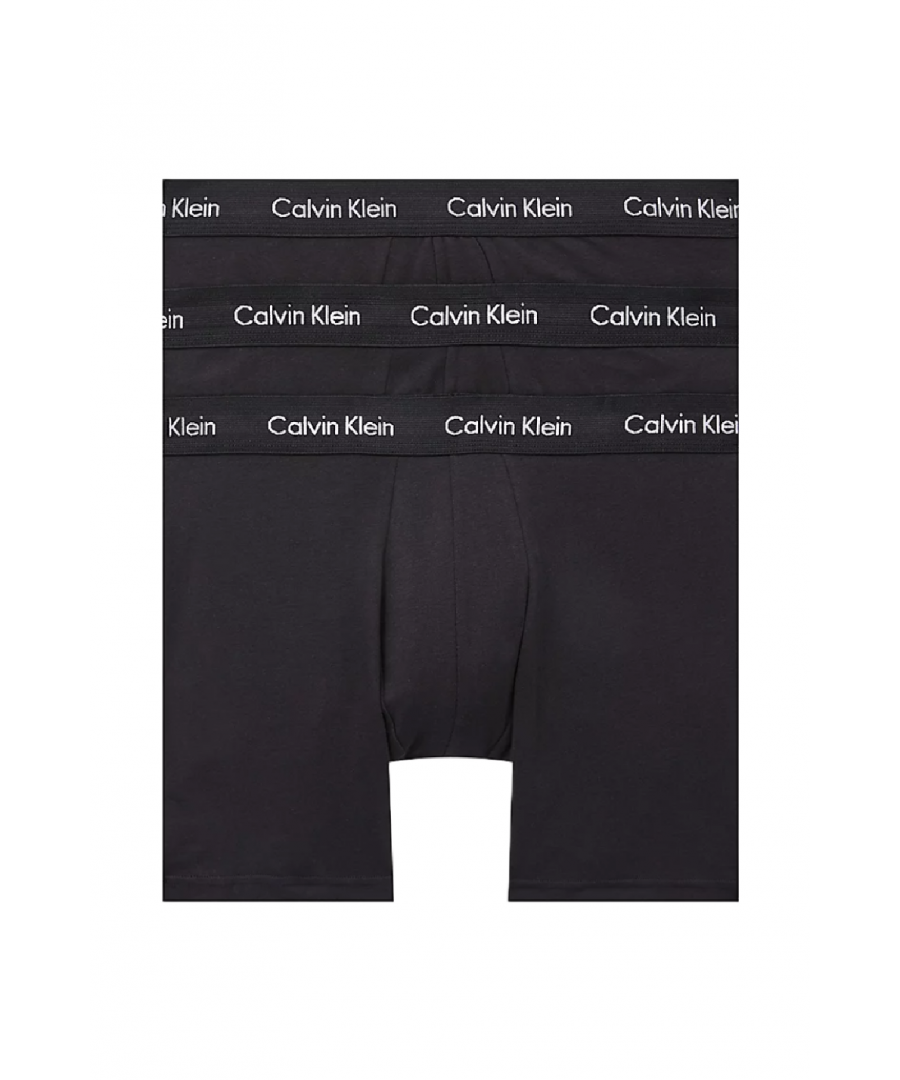 Calvin Klein 3 Pack Men's Boxer Briefs. Calvin Klein's iconic underwear is produced with high quality cotton and the range offers a perfect blend of breathability and comfort.