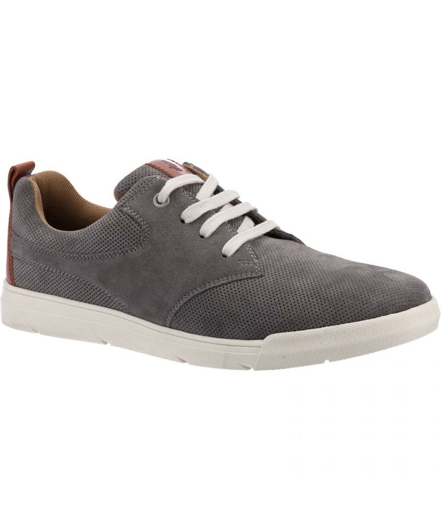 Image for Hush Puppies Mens Michael Lace Suede Casual Shoes (Grey)