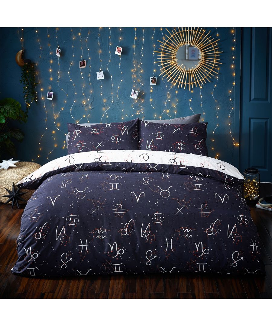 Image for Zodiac Abstract Reversible Duvet Cover Set